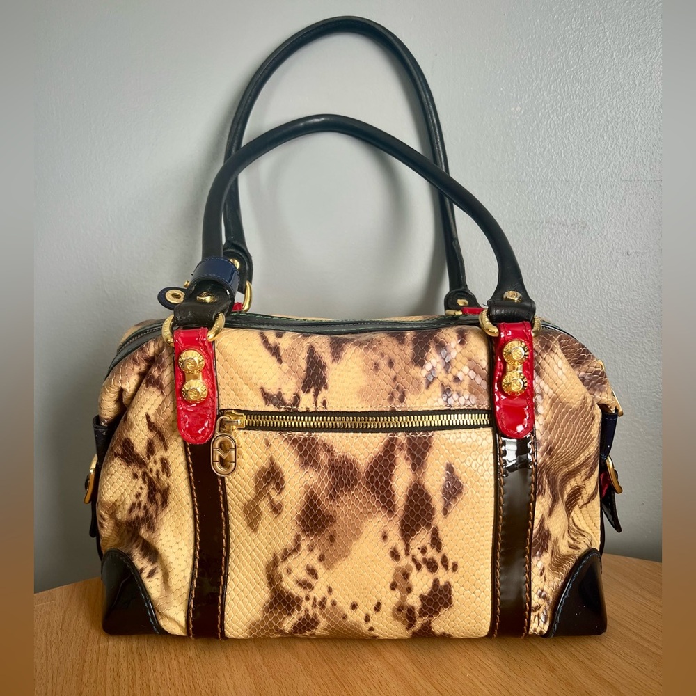 LOW START!!!! Marino Orlandi Leather Python Shoulder Bag
